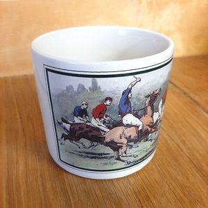 Vintage Ralph Lauren Polo Match Coffee Tea Mug Cup Korea Equestrian Horses